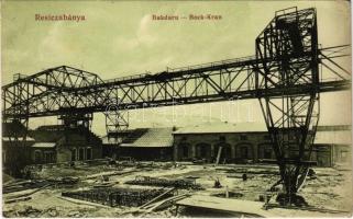 1913 Resicabánya, Resicza, Recita, Resita; Bakdaru. Weisz Adolf kiadása / Bock-Kran / crane (EK)