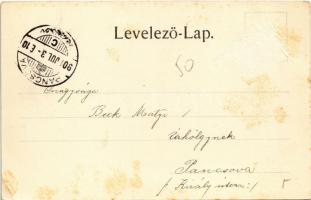 1901 Detta, Ghedu, Deta; Millenniumi csarnok, Fő utca / millennium pavilion, main street. Art Nouvea...