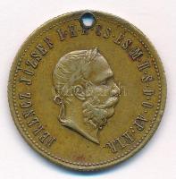 1873. Ferenc József / Emlékül az 1873. Világkiállítás Bécsben - Az emberiség üdve legyen velünk Cu emlékérem (37mm) T:2- patina, ly.