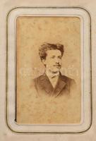 cca 1860-1870 fotó gyűjtemény 25 db vizitkártyával, közötte két ferrotípia. nemesek és azonosításra ...