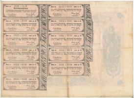 Hajdúszoboszló 1926. "Hajdúmegyei Takarékpénztár" 10db részvénye egyben, összesen 150P-ről...