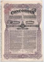 4db klf szlovén, román, amerikai részvény részvény, közte 
Románia 1922. "Concordia" rész...