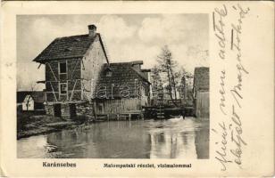 Karánsebes, Caransebes; Malom-pataki részlet a vízimalommal / watermill (Rb)