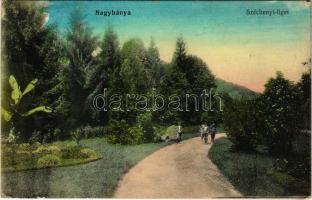 1912 Nagybánya, Baia Mare; Széchenyi liget. Lebovits Sámuel kiadása / park (kis szakadás / small tear)