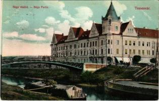 Temesvár, Timisoara; Béga részlet, Horgony kávéház, híd. Divald Károly műintézete / Bega riverside, café, bridge (EK)