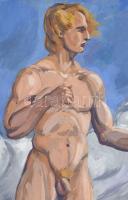 Kézdi-Kovács Lóránt (1897-1916): A háború allegóriája. Tempera, karton. Jelzés nélkül, jobbra lent K...