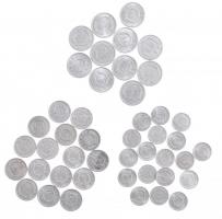 Kína 1955-2000. 45db-os érme tétel, 1f-2f-5f címletek, mind különféle! T:1-,2 China 1955-2000. 45pcs of coins lot, 1 Fen - 2 Fen - 5 Fen denominations, all different! C:AU,XF