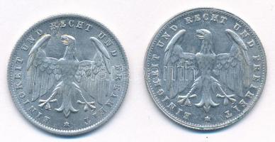 Németország / Weimari Köztársaság 1923A,D 500M Al (2xklf) T:2 patina, kis karc
Germany / Weimar Rep...