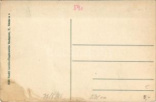 Késmárk, Kezmarok; Fő utca, Városháza. Vasúti levelezőlapárusítás 1003. / main street, town hall (fl...