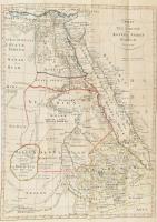 Charte vom Nil Strome oder Aegypten, Nubien und Habesch . A Nílus folyásának térképe. Rézmetszetű térkép. Színezett. 1810 Prága. 41x34 cm