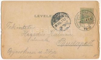 1902 Kisbélic, Malé Bielice (Simony, Partizánske); fürdő / spa, bath + "PRIVIGYE - ÉRSEKUJVÁR 7...