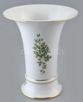 Hollóházi Erika mintás porcelán váza, matricás, jelzett, kis kopásnyomokkal, m: 20 cm