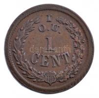Amerikai Egyesült Államok 1863. 1c Br "I.O.U." polgárháborús zseton (19mm) T:1-,2
USA 186...