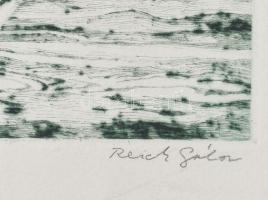 Reich Gábor (1951-): Hajnal. Rézkarc, papír, jelzett, művészpéldány E.E. I./V. számozással. Felteker...