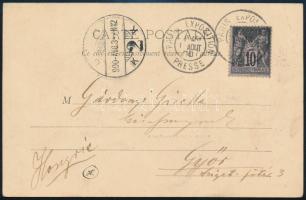 1900 Párizs, Gárdonyi Géza (1863-1922) író, költő saját kezűleg megírt képes levelezőlapja, lánya, G...