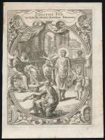 cca 1750 Szent Ivo a jogászok védőszentje. rézmetszetű kép. 16,5x12 cm