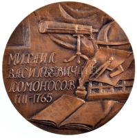 Szovjetunió DN "Mihail Vasziljevics Lomonoszov 1711-1765" kétoldalas Br emlékérem (56mm) T...