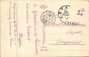 1938 Léva, Levice; Gymnasium / Gimnázium / grammar school + "1938 Léva visszatért" So. Stp...