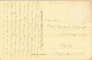 Losonc, Lucenec; részlet az Országzászlóval. Fenyves Andor kiadása / Hungarian flag (Rb)