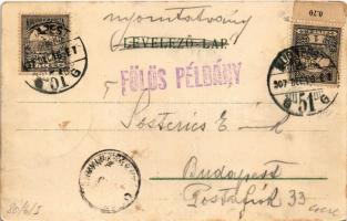 1907 Budapest V. Károly körút, villamosok, Haldek szőnyegház, Wellinger és Weiss, Strausz üzlete. Er...