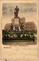 1904 Budapest VII. Baross szobor, Keleti pályaudvar, vasútállomás. Ganz Antal 198. (EK)