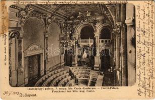 1903 Budapest V. Igazságügyi palota, a magy. kir. Curia díszterme, belső. Ganz Antal 96. (EK)