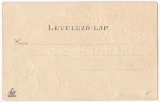 Mohács, Duna-part, hajóállomás, gőzhajó, hajómalom. Weiser Miksa kiadása. Szecessziós meggyes dombor...