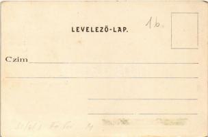 Kőszeg, Vízgyógyintézet, szélmotor. Róth Jenő kiadása. Art Nouveau, floral (vágott / cut)