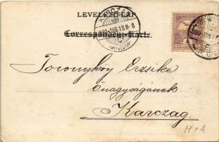 1900 Üdvözlet Debrecenből... Egy raj, a jobbszárny meghosszabbítására. Osztrák-magyar katonák / Ein ...