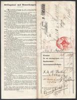 1849 DDSG hajóraklevél Essegről Pestre küldött árukról