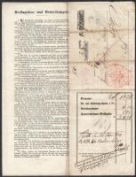 1849 DDSG hajóraklevél Essegről Pestre küldött árukról