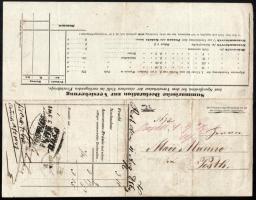 1856 DDSG hajóraklevél Essegről Pestre küldött árukról