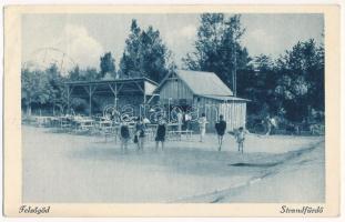1937 Felsőgöd (Göd), Strandfürdő, fürdőzők (Rb)