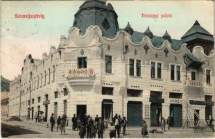 1909 Sátoraljaújhely, Pénzügyi palota, női divatterem, Kegyelet, Lukács H. és Kornstein Ignác üzlete