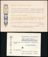 1931-1947 2 db báli meghívó (Kispest-Pestszentlőrinci Baross-szövetség, Medikus-patikus jelmezbál)