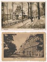 14 db RÉGI magyar város képeslap vegyes minőségben / 14 pre-1945 Hungarian town-view postcards in mi...