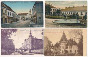 9 db RÉGI történelmi magyar város képeslap vegyes minőségben / 9 pre-1945 historical Hungarian town-view postcards in mixed quality