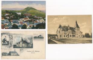 9 db RÉGI történelmi magyar város képeslap vegyes minőségben / 9 pre-1945 historical Hungarian town-view postcards in mixed quality