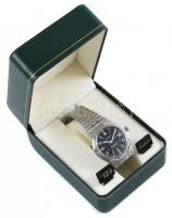 Gruen Precision kvarc férfi karóra, naptár funkcióval, vízálló, fém szíjjal, jó állapotban, eredeti ...