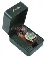 Waltham kvarc férfi karóra, naptár funkcióval, vízálló, bőr szíjjal, jó állapotban, eredeti dobozába...