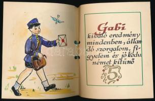 1934-1961 4 db kitüntetéskártya és jutalomlap, közte kettő kézzel illusztált