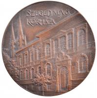 Fritz Mihály (1947-) DN Szeged M.J.V.Ö. Kórháza kétoldalas, öntött bronz plakett (99mm) T:1-