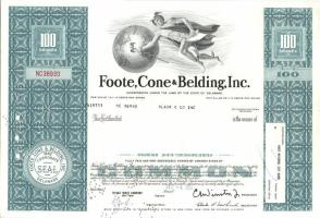 USA 1964-68. "Foote, Cone & Belding, Inc" részvénye (2x) + "Rockwell-Standard Corporation" részvénye (4x) összesen 6db dekoratív értékpapír