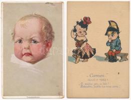 GYEREKEK - 12 db régi képeslap / CHILDREN - 12 pre-1945 postcards