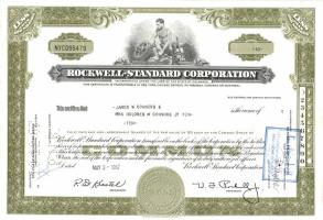 USA 1964-68. "Foote, Cone & Belding, Inc" részvénye (2x) + "Rockwell-Standard Corporation" részvénye (4x) összesen 6db dekoratív értékpapír