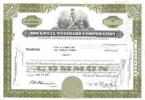 USA 1964-68. "Foote, Cone & Belding, Inc" részvénye (2x) + "Rockwell-Standard Cor...