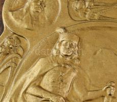 Kallós Ede (1866-1950): II. Rákóczi Ferencet ábrázoló szecessziós dombormű / relief, 1900-as évek el...