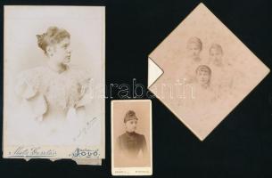 Szatmáry-Király, Rosenfeld, Karkovich, Zsembery család fotói, 7 db, vegyes méretben