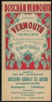 Boschán KÁroly Vermouth számolócédula