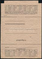 1943 Tábori postai levelezőlap, kártyanaptárral, rajta Adolf Hitler születésnapjával. 22x15 cm / German feldpost letter with Hitlers birthday